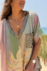 Glitter Knit Sun Caftan