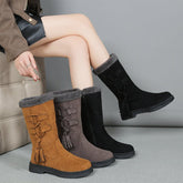 Women's Warm Mid-Calf Boots with Side Zipper 🔥Direct 50% Off, King of Cost Performance!This Deal is Epic!