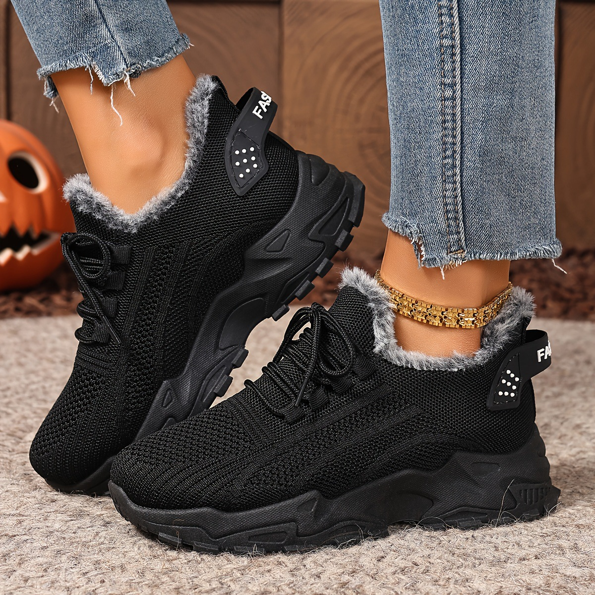 Winter Fleece-Lined Warm Sneakers
