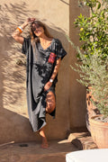Gray Le Soleil V-Neck T-Shirt Dress