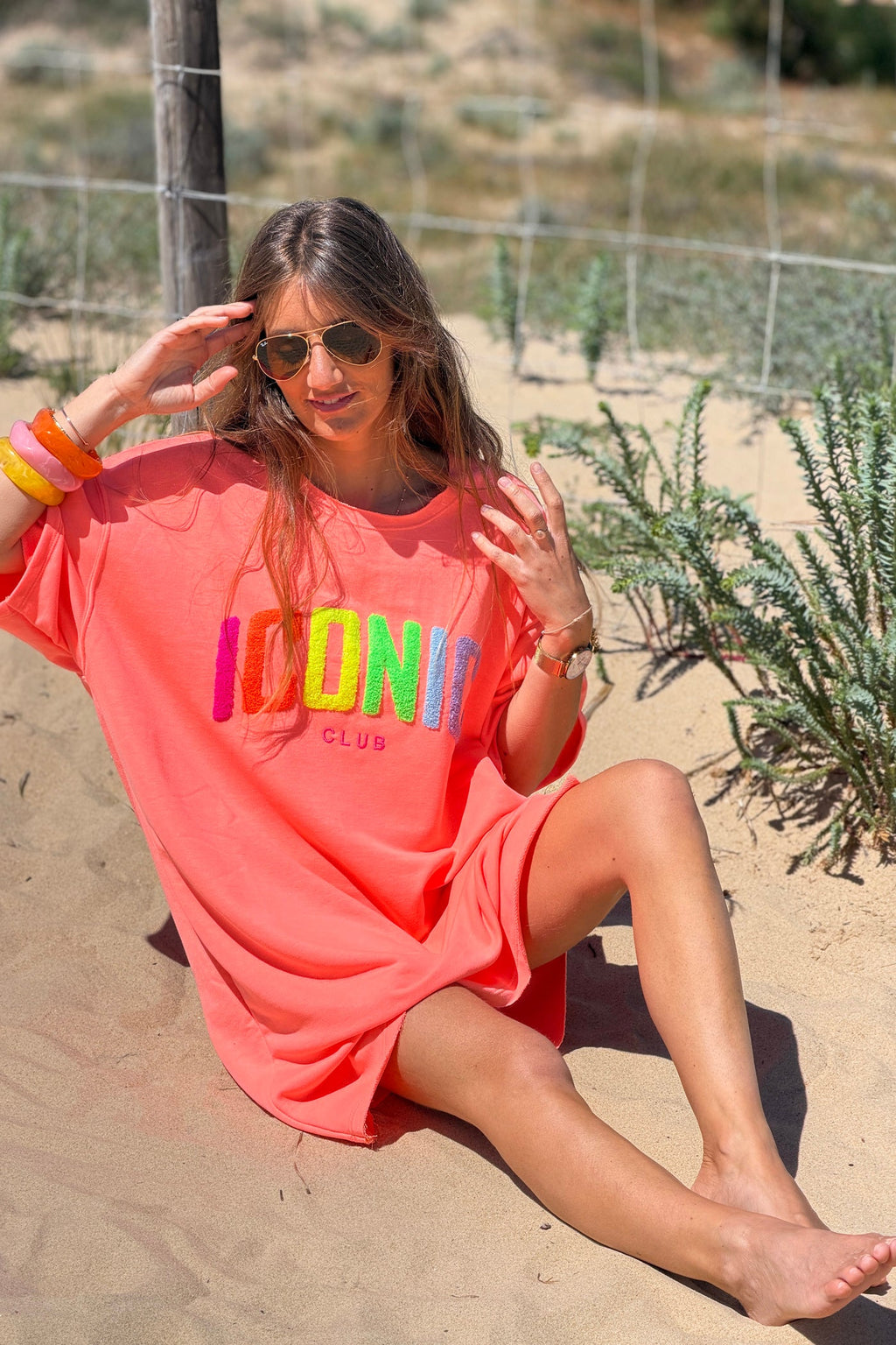 Orange ICONIC CLUB Varsity Dress
