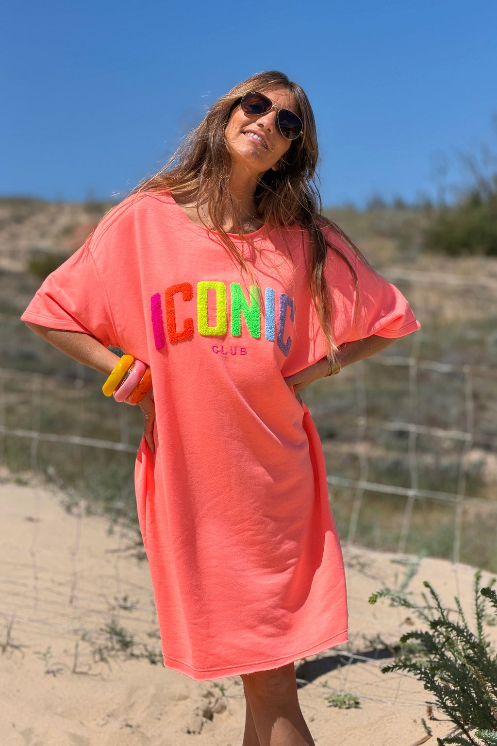 Orange ICONIC CLUB Varsity Dress