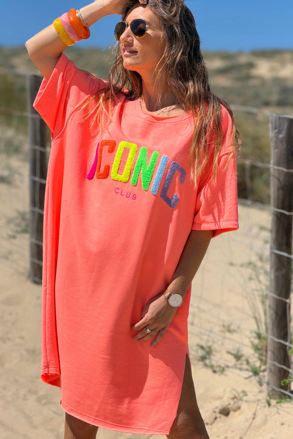 Orange ICONIC CLUB Varsity Dress