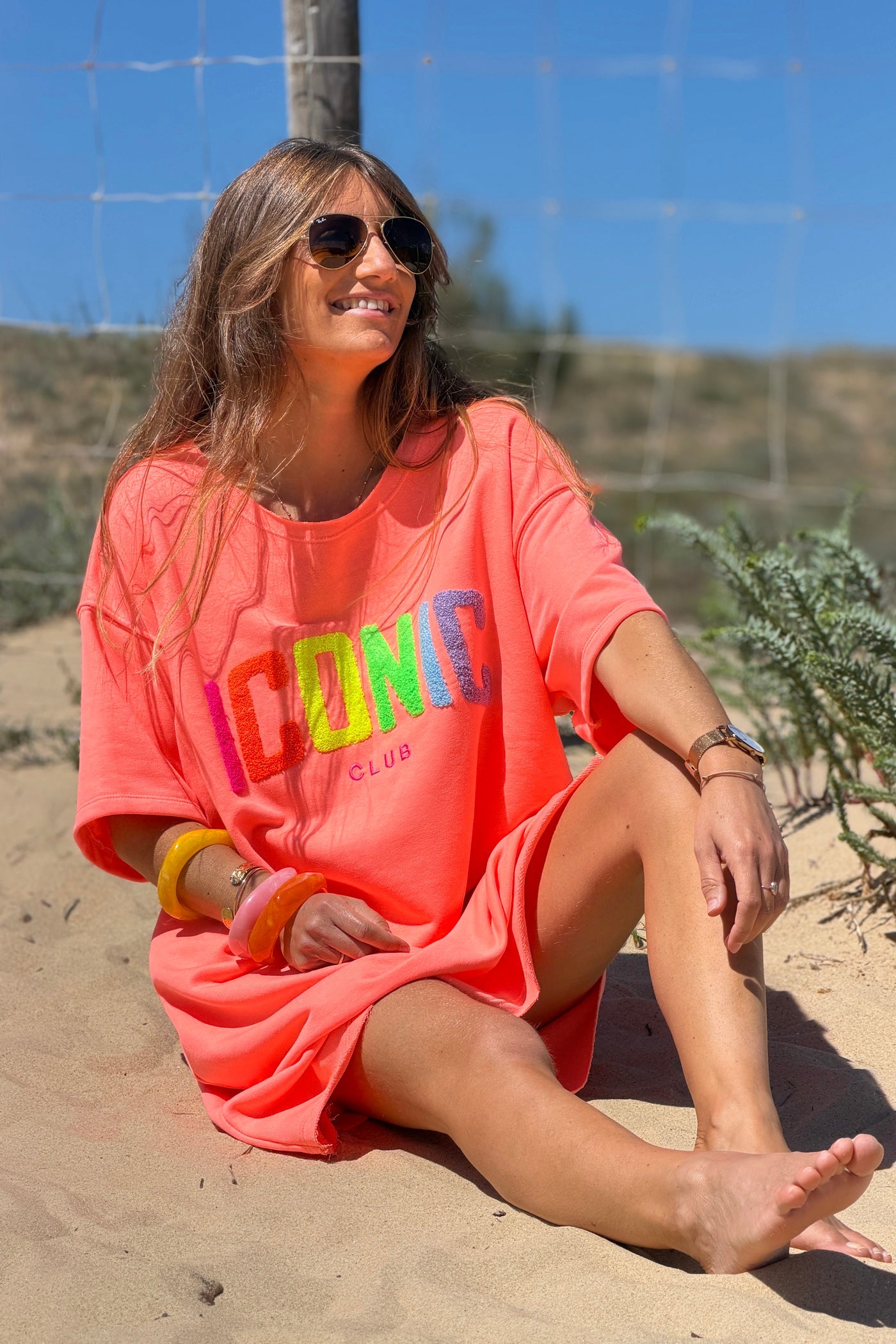 Orange ICONIC CLUB Varsity Dress